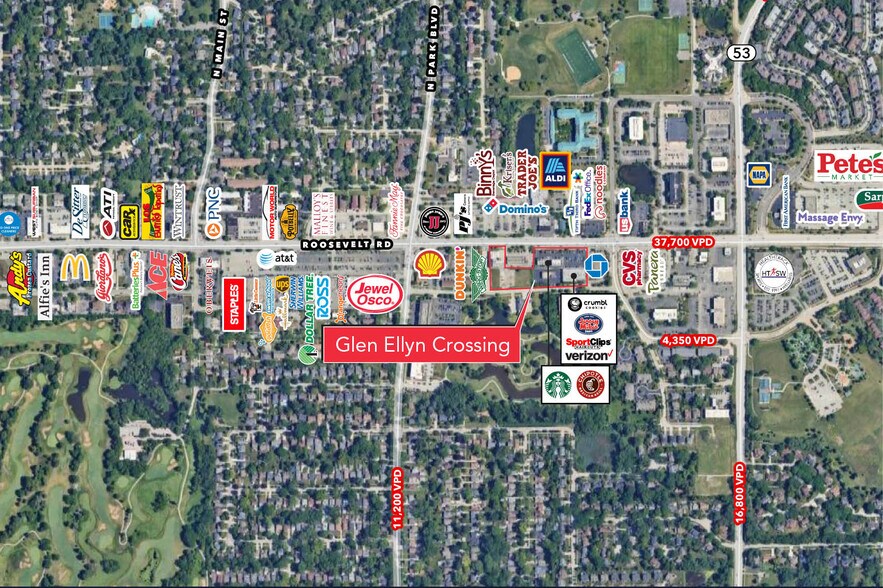 701-719 Roosevelt Rd, Glen Ellyn, IL à louer - Photo de l’immeuble – Image 3 sur 3