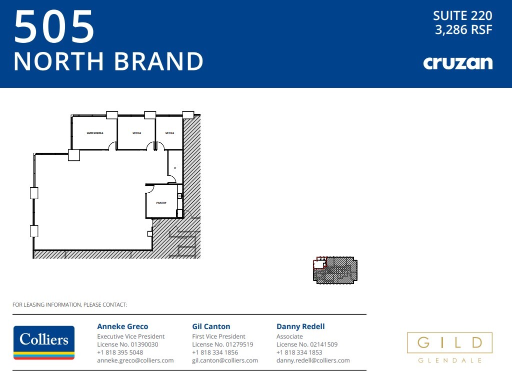 505 N Brand Blvd, Glendale, CA à louer Plan d’étage– Image 1 sur 1
