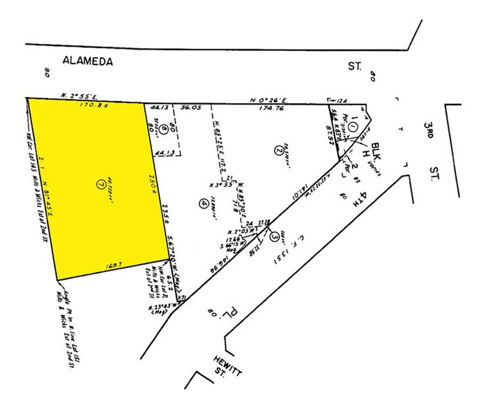 330 S Alameda St, Los Angeles, CA à louer - Plan cadastral – Image 2 sur 6