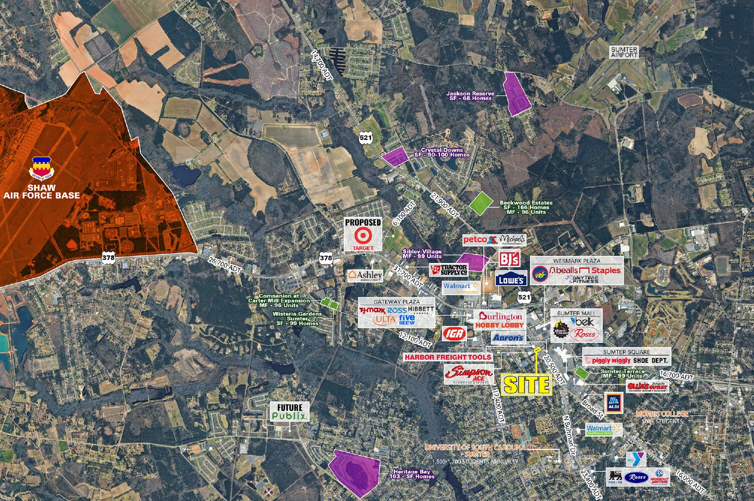 1090 Broad St, Sumter, SC à louer Aérien– Image 1 sur 6