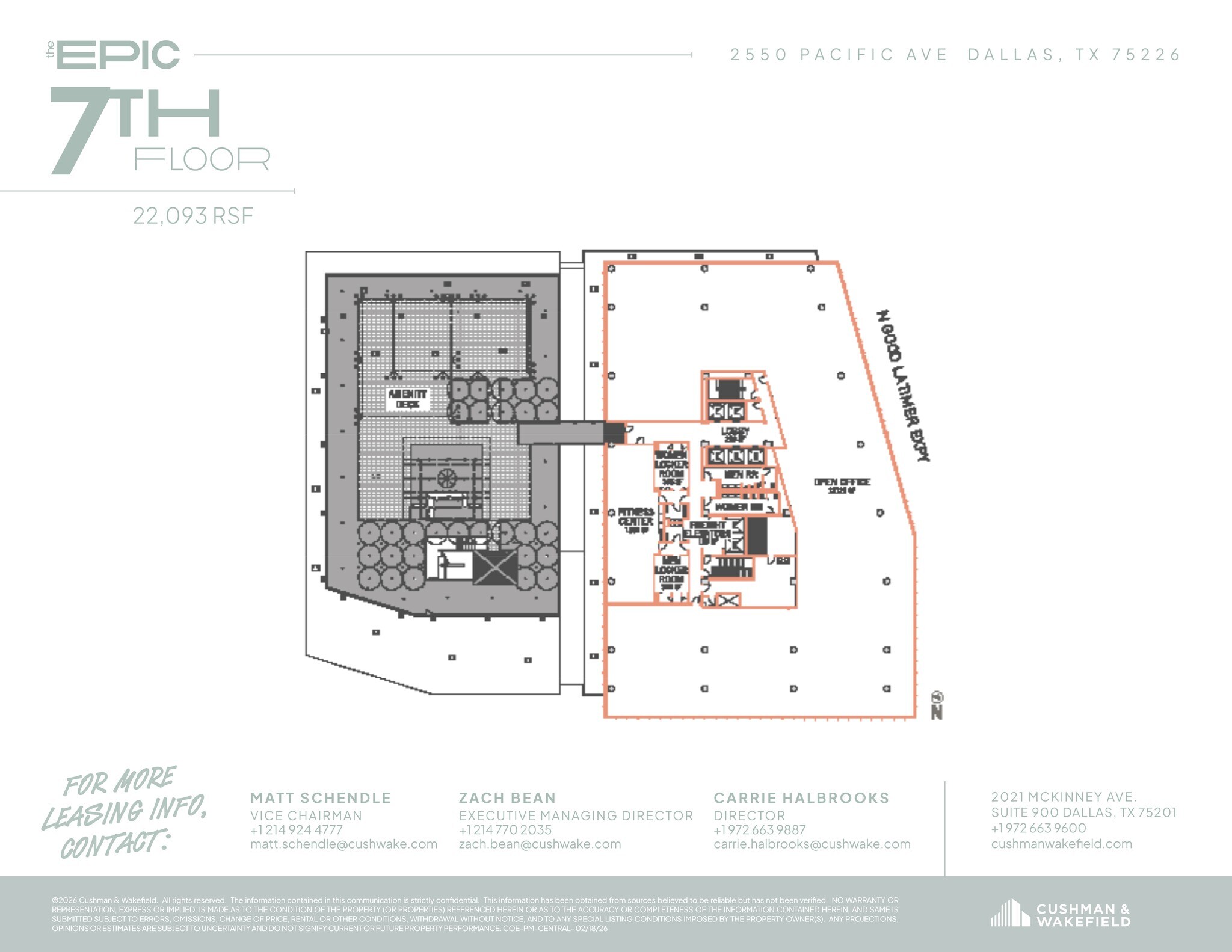 2550 Pacific Ave, Dallas, TX à louer Plan d’étage– Image 1 sur 1