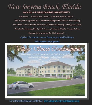 Plus de détails pour 3001 Village St, New Smyrna Beach, FL - Terrain à vendre