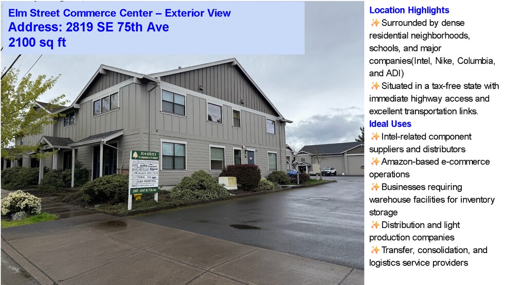 2819-2827 SE 75th Ave, Hillsboro, OR à louer - Photo de l’immeuble – Image 1 sur 17