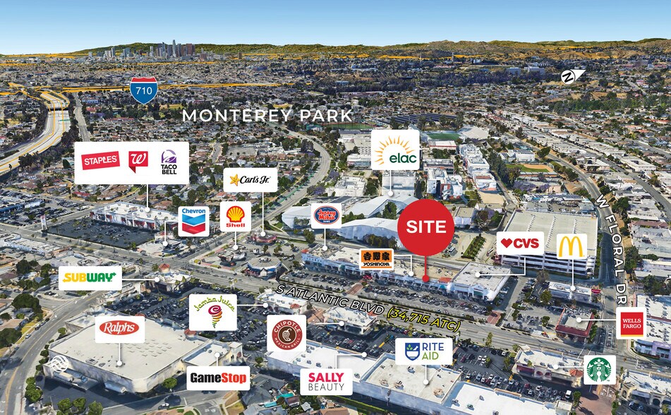 2101 S Atlantic Blvd, Monterey Park, CA à louer - Aérien – Image 3 sur 3