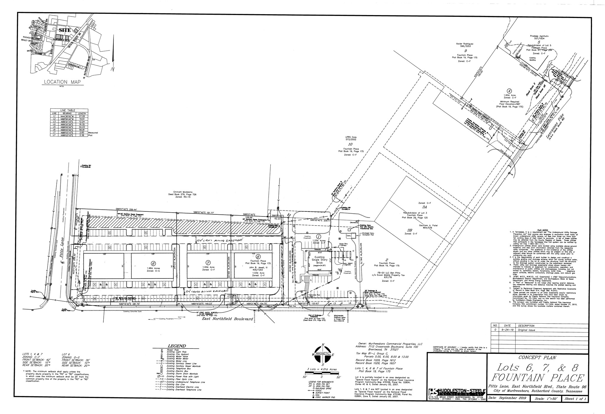 1635 E Northfield Blvd, Murfreesboro, TN à louer Plan de site– Image 1 sur 1