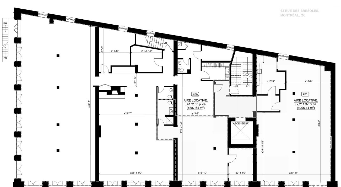 59-71 Rue De Brésoles, Montréal, QC à louer Plan d’étage– Image 1 sur 5