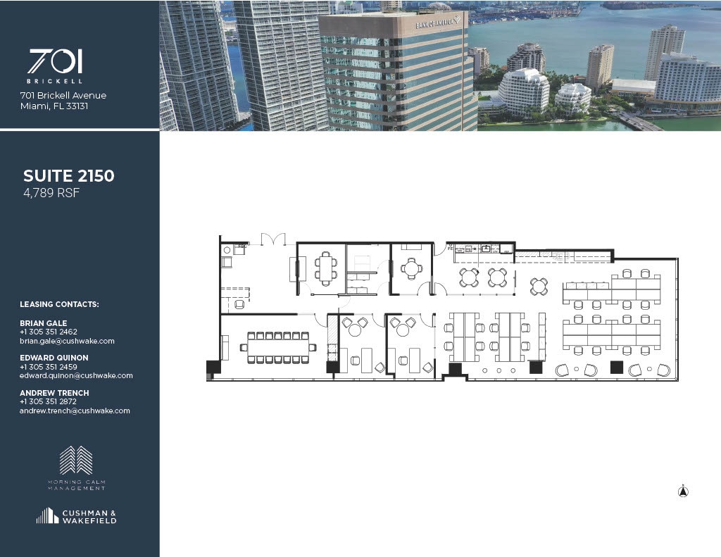 701 Brickell Ave, Miami, FL à louer Plan d’étage– Image 1 sur 1