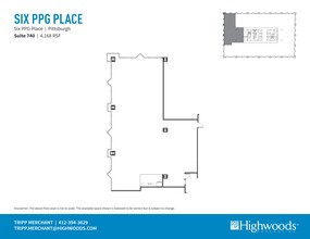 1 PPG Pl, Pittsburgh, PA à louer Plan de site– Image 1 sur 1