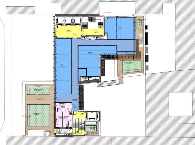 88-90 Rue Cardinet, Paris à louer Plan d’étage– Image 1 sur 2