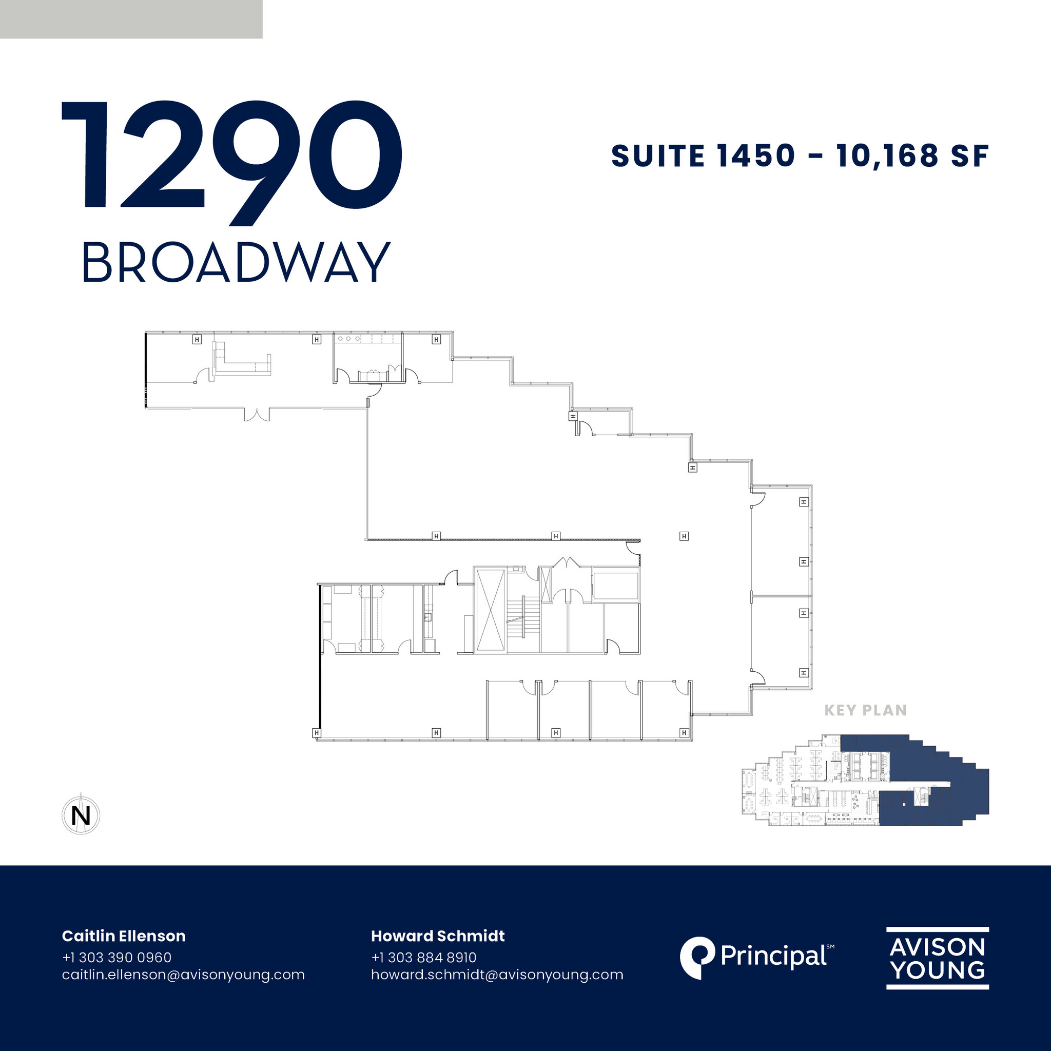 1290 Broadway, Denver, CO à louer Plan d’étage– Image 1 sur 8