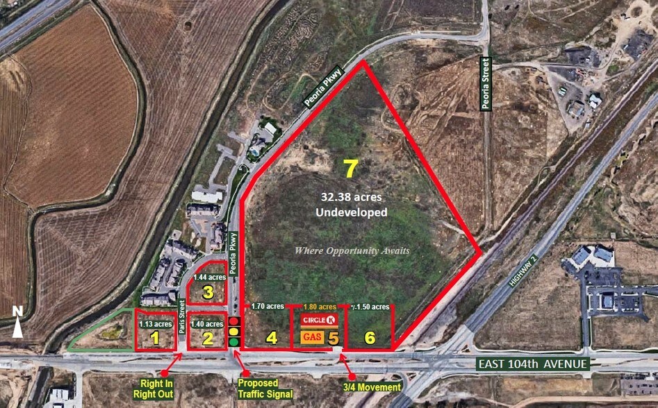 E 104th Ave & Peoria @ Peoria St, Commerce City, CO à vendre - Photo principale – Image 1 sur 2
