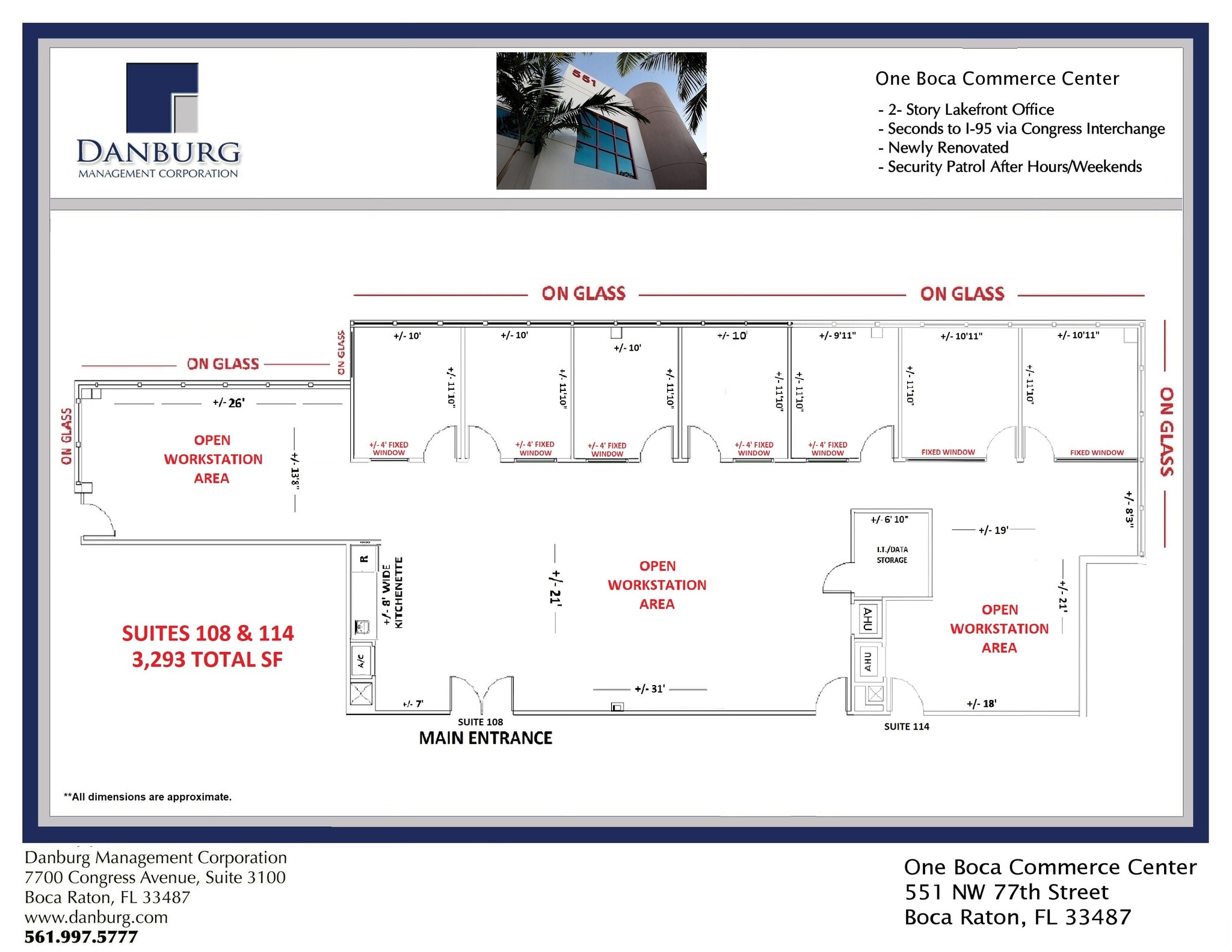 551 NW 77th St, Boca Raton, FL à louer Plan d’étage– Image 1 sur 1