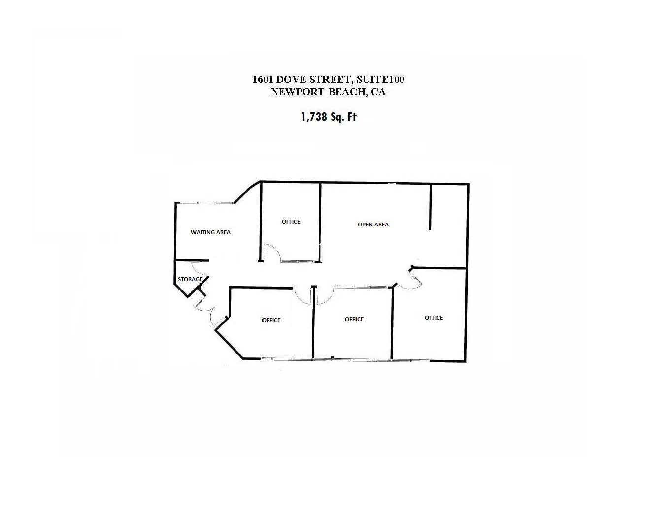 1601 Dove St, Newport Beach, CA à louer Plan d’étage– Image 1 sur 1