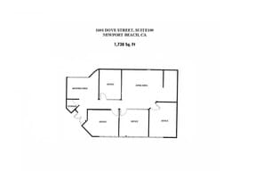 1601 Dove St, Newport Beach, CA à louer Plan d’étage– Image 1 sur 1
