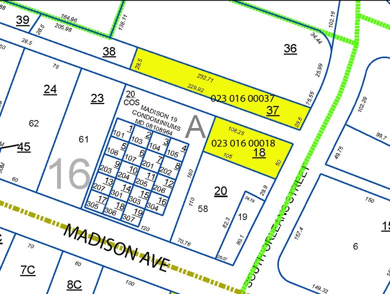 16 N Orleans, Memphis, TN à vendre - Plan cadastral – Image 2 sur 3