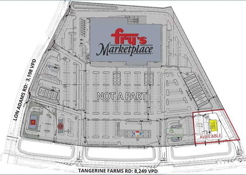 NEC Tangerine & Lon Adams, Marana, AZ à louer - Plan de site – Image 2 sur 2