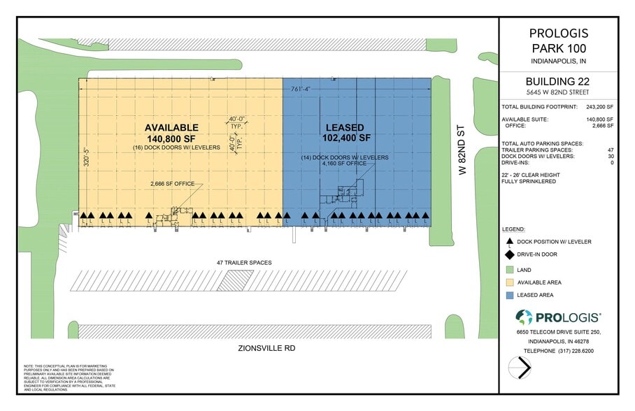 5645 W 82nd St, Indianapolis, IN à louer - Plan de site – Image 2 sur 2