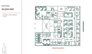 600 W Fulton St, Chicago, IL à louer Plan d’étage– Image 1 sur 1
