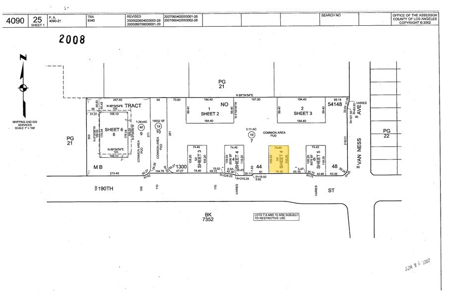 2239-2245 W 190th St, Torrance, CA à louer - Plan cadastral – Image 3 sur 7