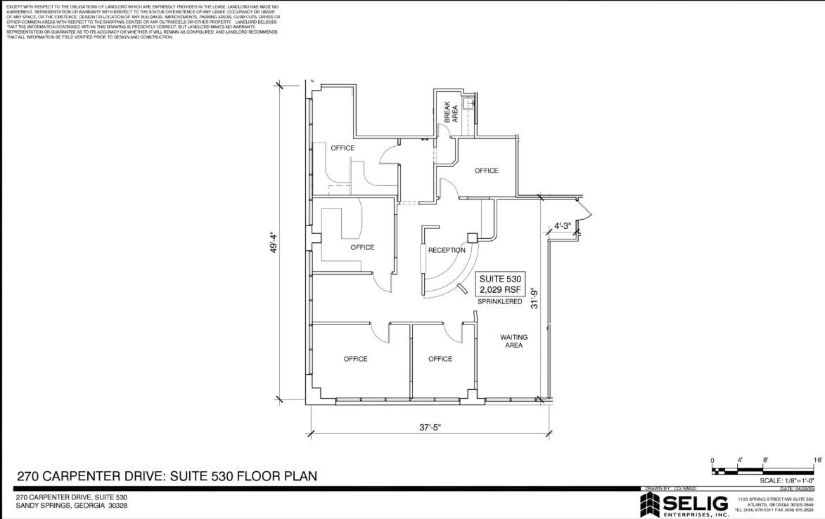 270 Carpenter Dr NE, Sandy Springs, GA à louer Plan d’étage– Image 1 sur 1