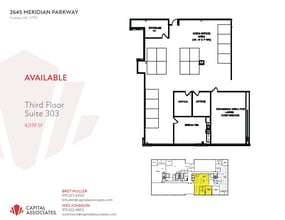 2645 Meridian Pky, Durham, NC à louer Plan d’étage– Image 1 sur 1