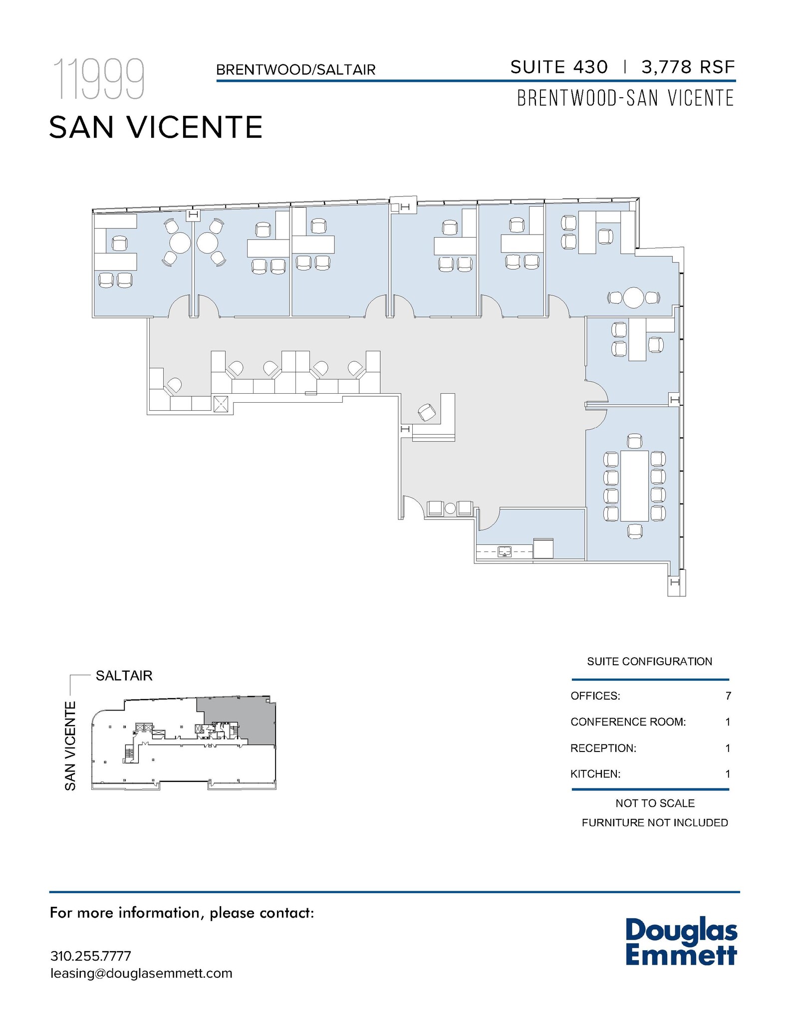 11999 San Vicente Blvd, Los Angeles, CA à louer Plan d’étage– Image 1 sur 1