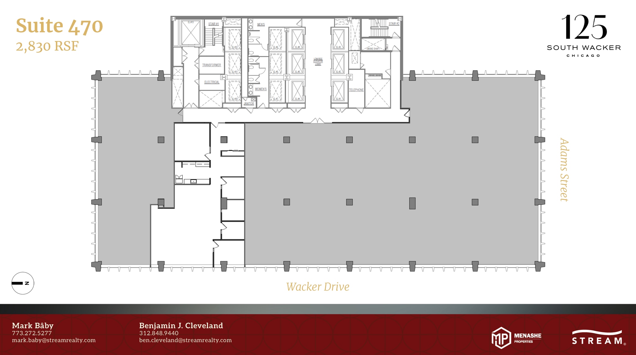 125 S Wacker Dr, Chicago, IL à louer Plan d’étage– Image 1 sur 1