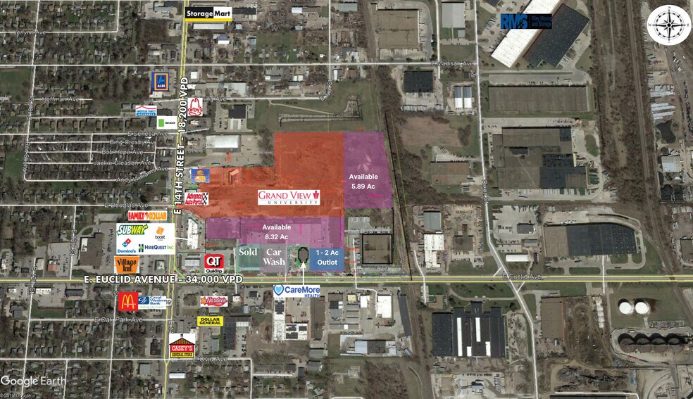 NE 14th Street & Euclid Ave, Des Moines, IA à vendre - Aérien – Image 2 sur 3