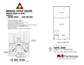 30600-30700 - 30800 Telegraph Rd, Bingham Farms, MI à louer Plan d’étage– Image 1 sur 1