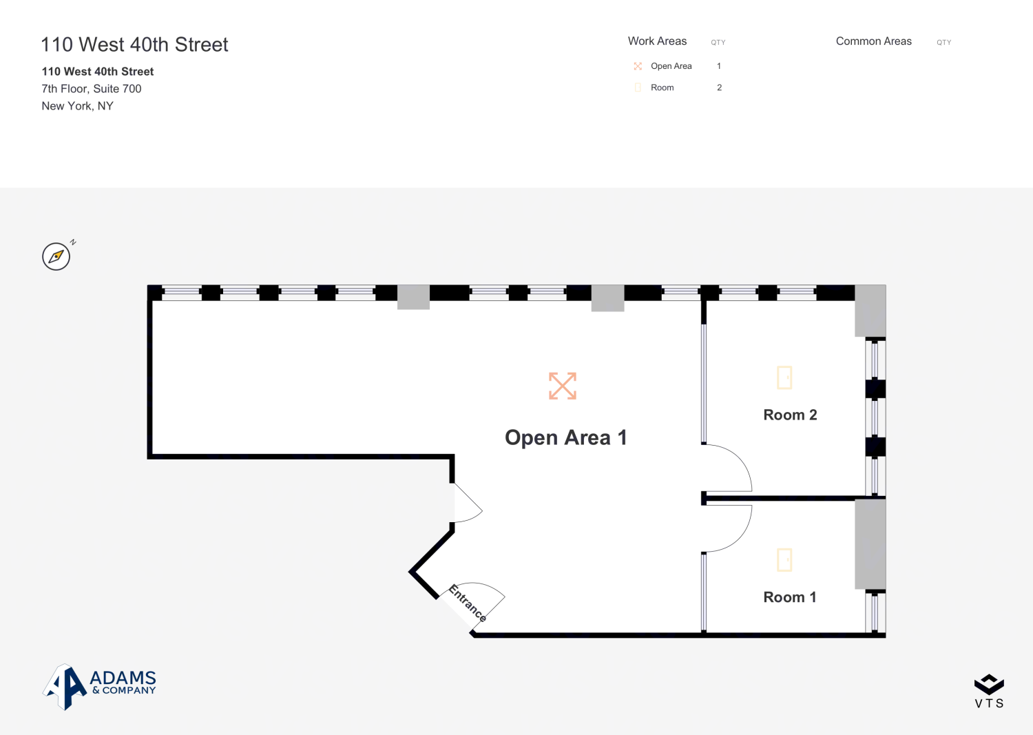 110 W 40th St, New York, NY à louer Plan d’étage– Image 1 sur 1