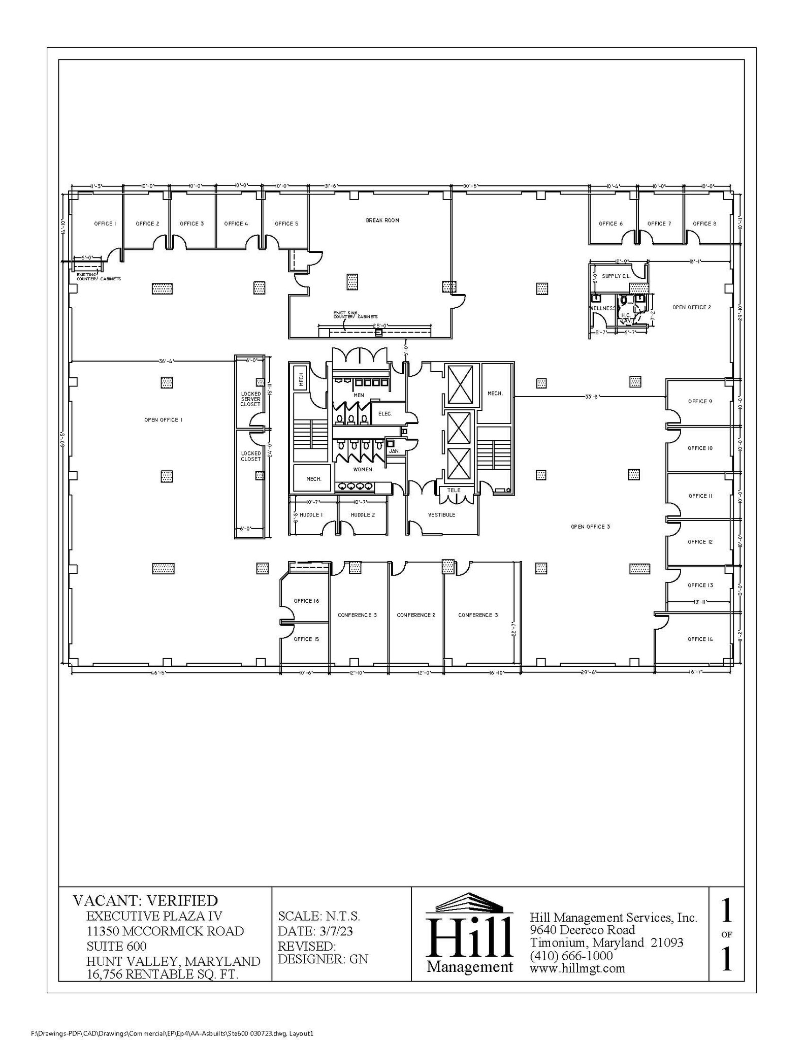 11350 McCormick Rd, Hunt Valley, MD à louer Plan d’étage– Image 1 sur 1