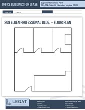 209 Elden St, Herndon, VA à louer Plan d’étage– Image 1 sur 1
