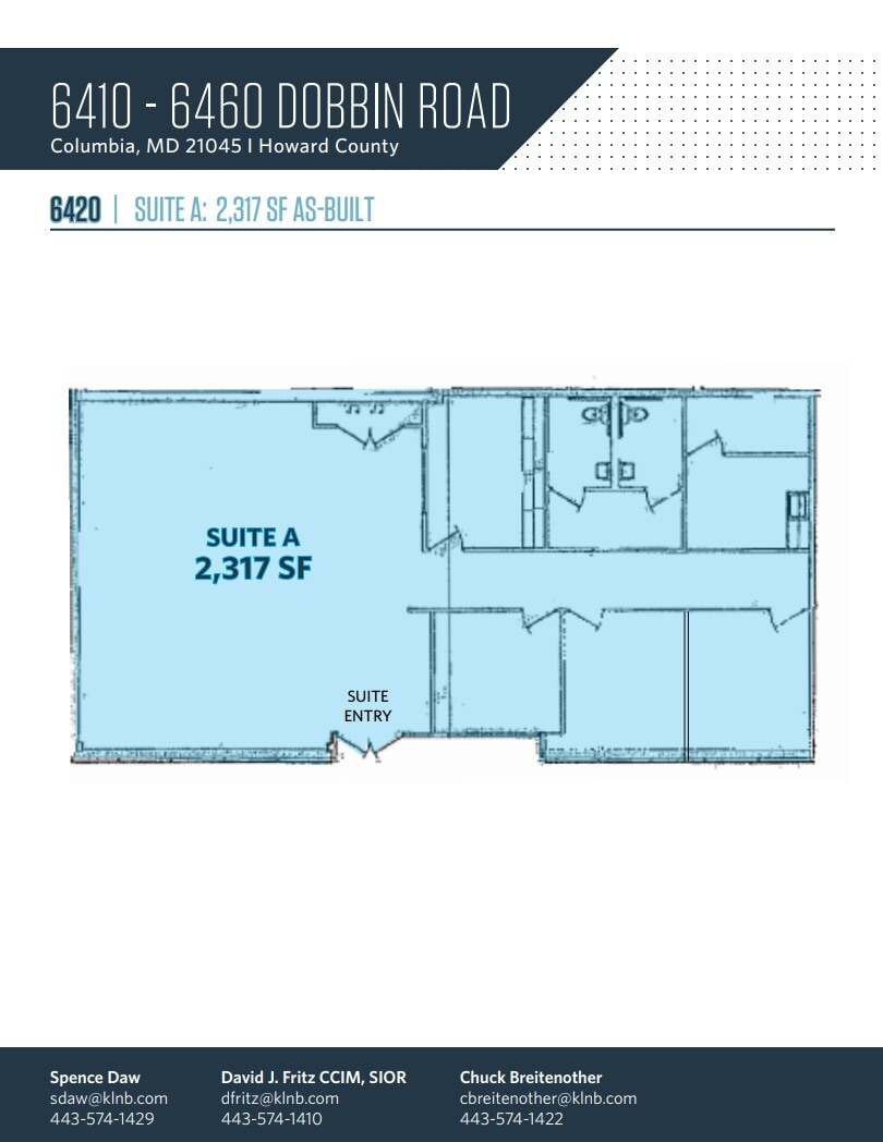 6460 Dobbin Rd, Columbia, MD à louer Plan d’étage– Image 1 sur 1