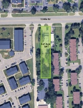 17206 E Thirteen Mile Rd, Roseville, MI - Vue aérienne  vue de carte