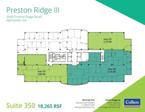 3460 Preston Ridge Rd, Alpharetta, GA à louer Plan d’étage– Image 2 sur 2