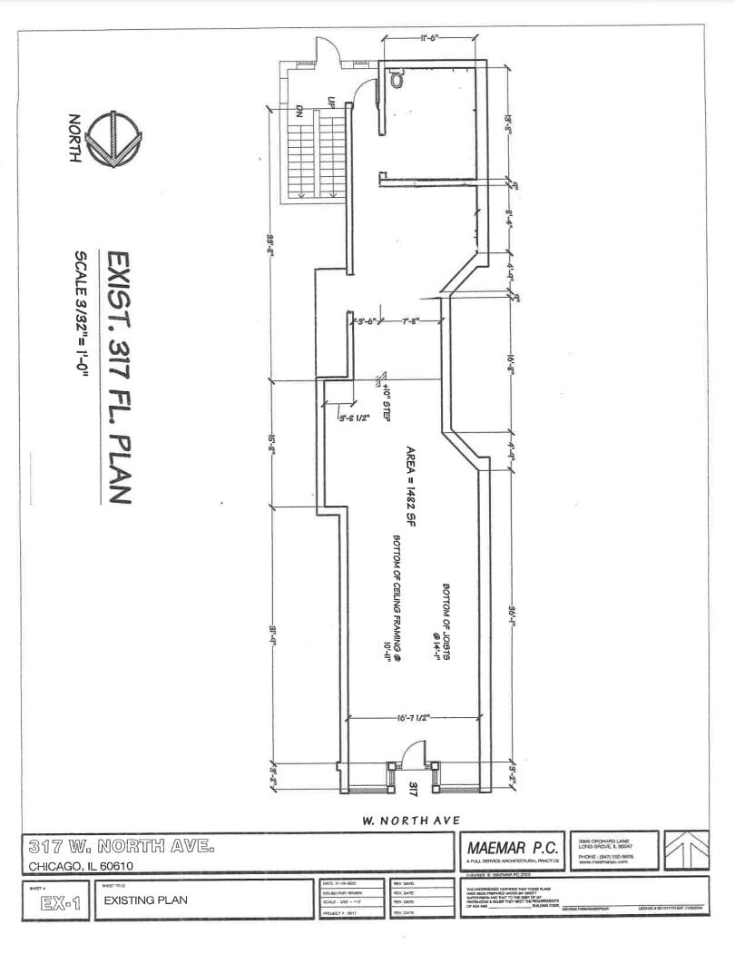 315-319 W North Ave, Chicago, IL à louer Plan d’étage– Image 1 sur 1