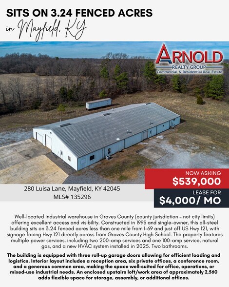 280 Luisa Ln, Mayfield, KY à vendre - Photo de l’immeuble – Image 2 sur 12