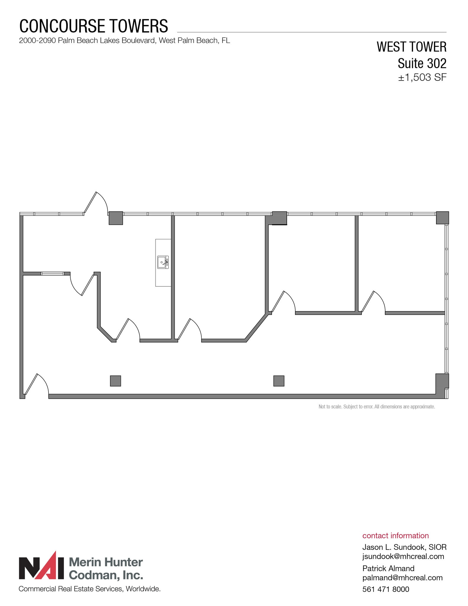 2090 Palm Beach Lakes Blvd, West Palm Beach, FL à louer Plan d’étage– Image 1 sur 1