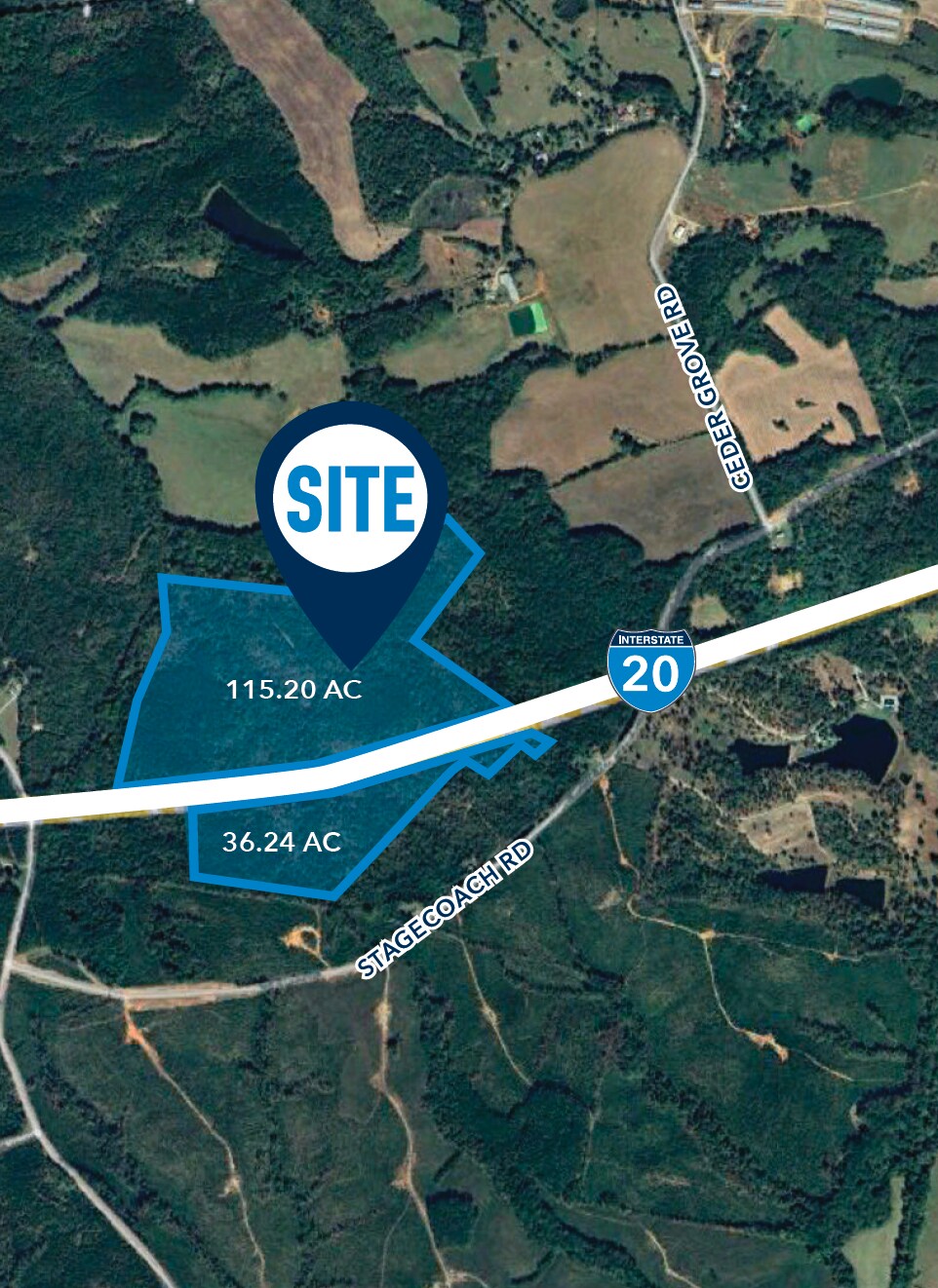 Greene County Land portefeuille de 2 biens à vendre sur LoopNet.fr Aérien– Image 1 sur 2