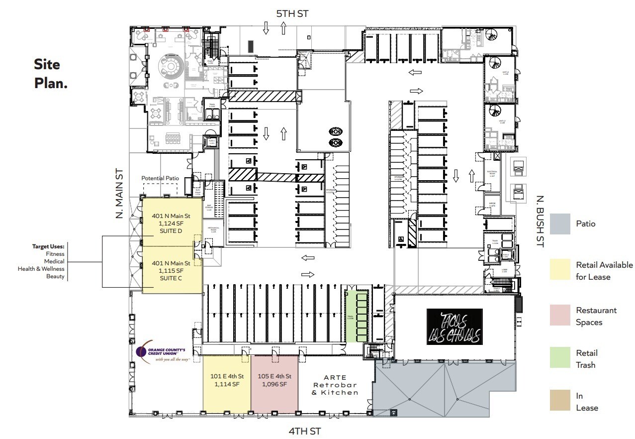 401 N Main St, Santa Ana, CA à louer Plan de site– Image 1 sur 1