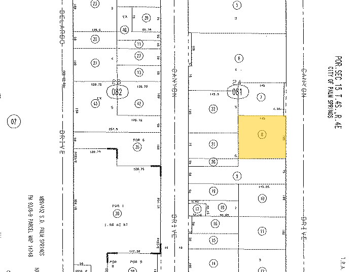 383 N Indian Canyon Dr, Palm Springs, CA à vendre - Plan cadastral – Image 3 sur 40