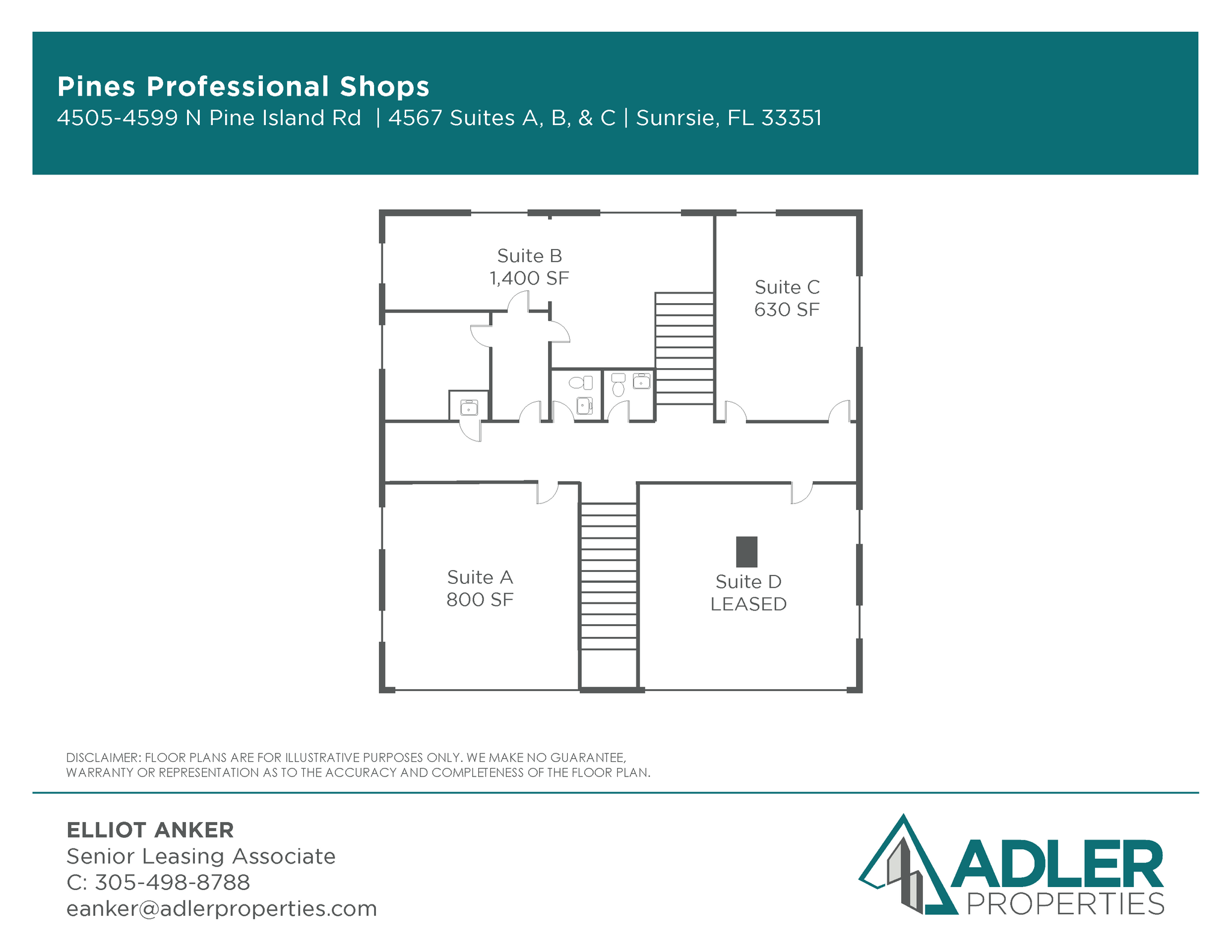 4505-4599 N Pine Island Rd, Sunrise, FL à louer Plan d’étage– Image 1 sur 3