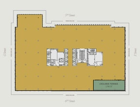600 5th St NW, Washington, DC à louer Plan d’étage– Image 2 sur 3