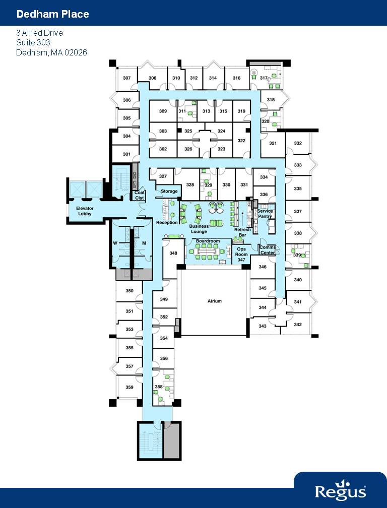 3 Allied Dr, Dedham, MA à louer Plan d’étage– Image 1 sur 1