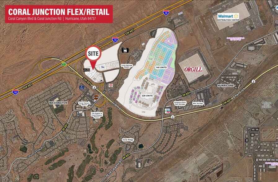 Coran Canyon Blvd & Coral Junction Rd, Hurricane, UT à vendre - Carte – Image 3 sur 7