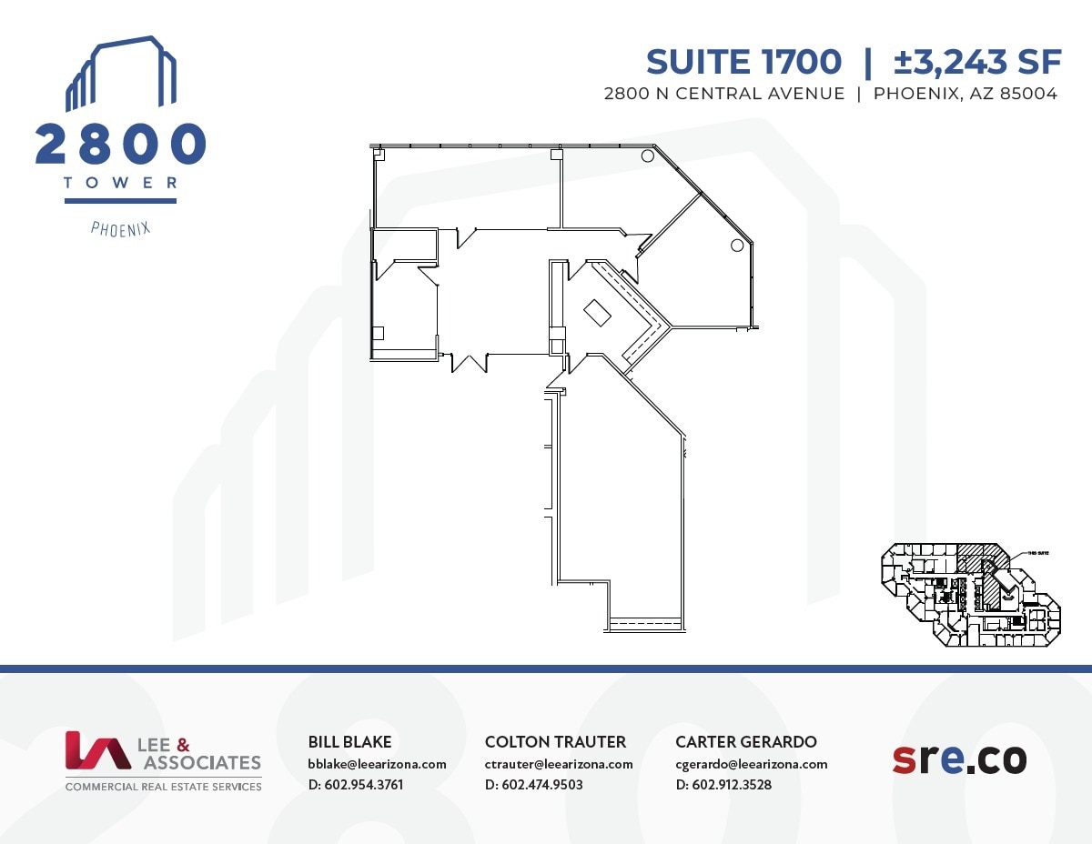 2800 N Central Ave, Phoenix, AZ à louer Plan d’étage– Image 1 sur 1