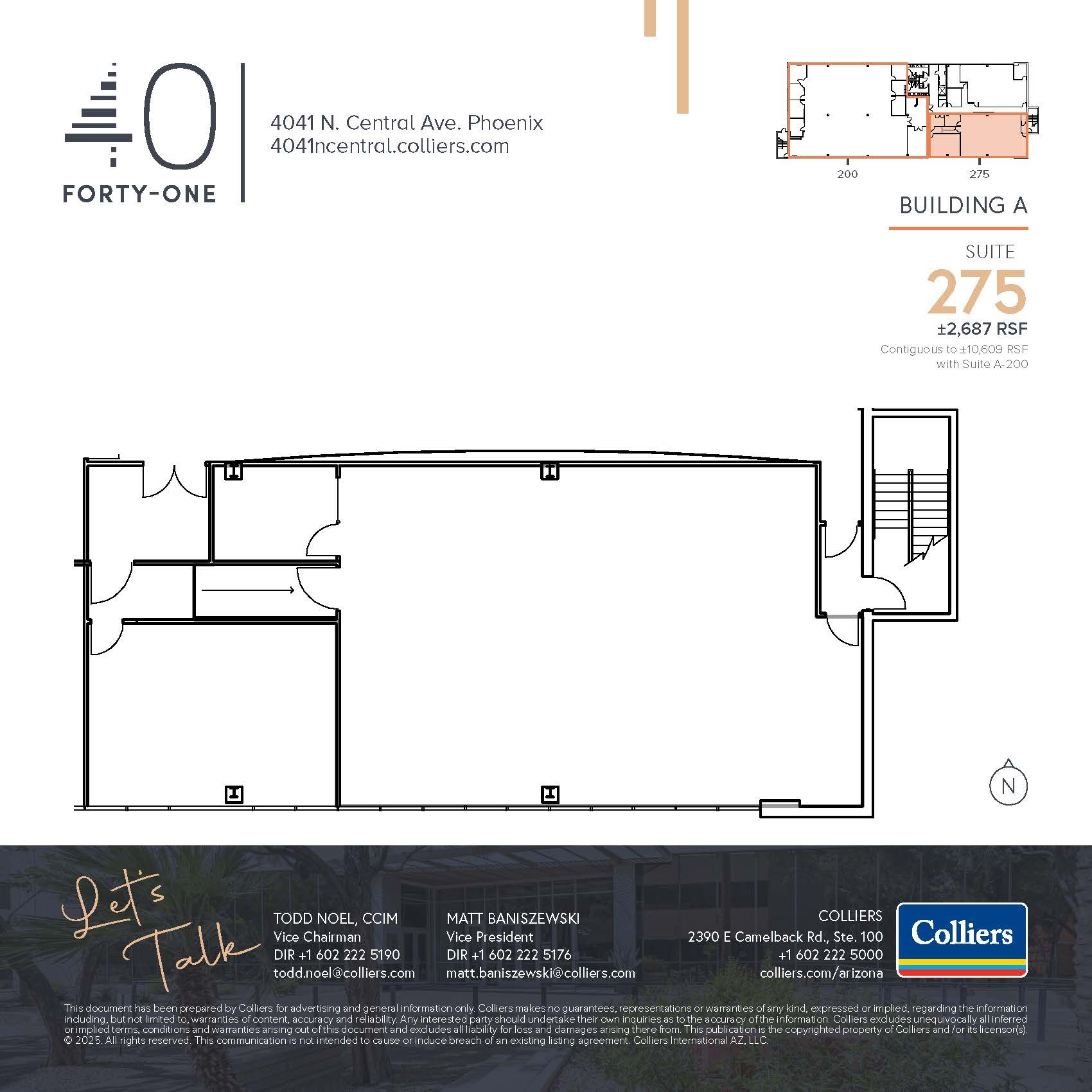 4041 N Central Ave, Phoenix, AZ à louer Plan d’étage– Image 1 sur 1