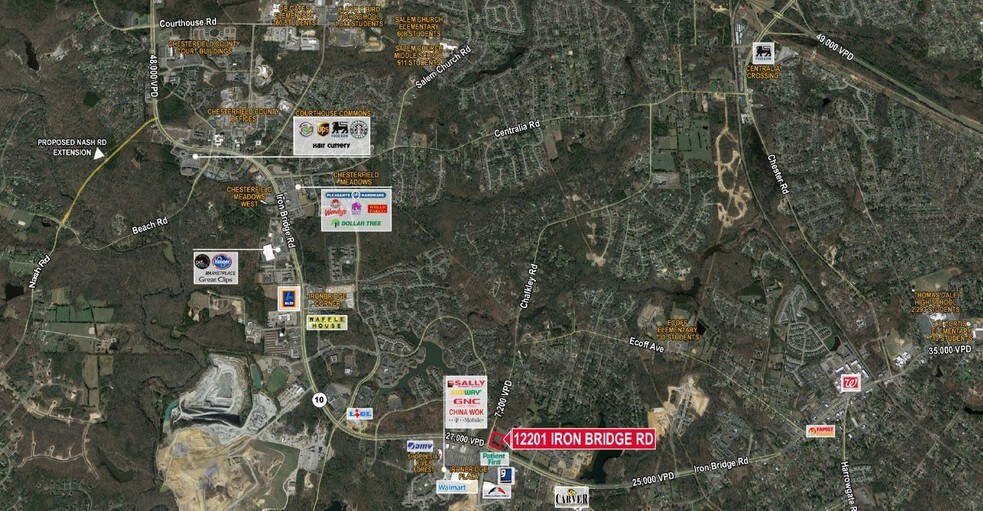 12201 Iron Bridge Rd, Chester, VA à vendre - Aérien – Image 2 sur 3