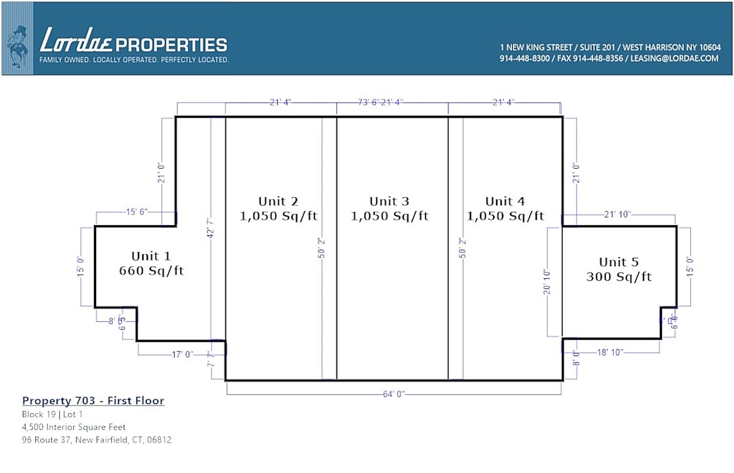 96 CT-37 Rt, New Fairfield, CT à louer Plan d’étage type– Image 1 sur 1