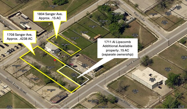 1708 Sanger Ave, Dallas, TX à vendre - Aérien – Image 1 sur 3